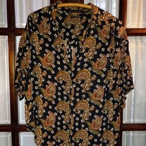 Urban Outfitters: brown paisley shirt